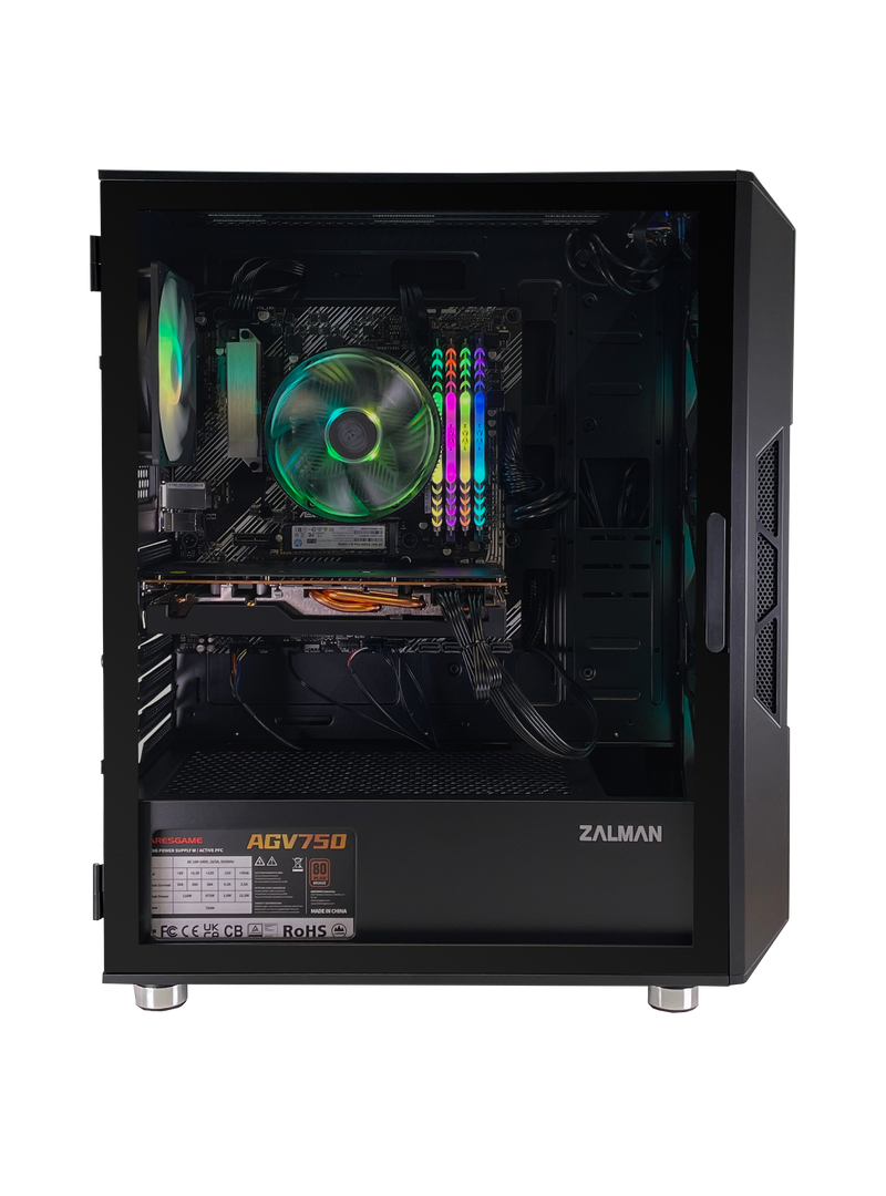 GRI Gaming Desktop | Zalman i3 ARGB Black Case | RTX 3060Ti 8GB | WiFi 6E Built-in |