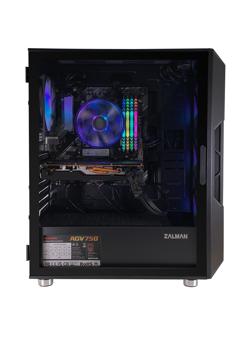 GRI Gaming Desktop | Zalman i3 ARGB Black Case | RTX 3060Ti 8GB | WiFi 6E Built-in |