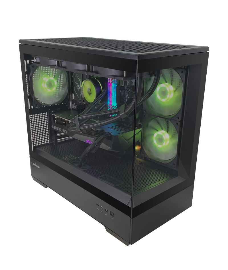 GRI Gaming Desktop | Zalman P30 Black Case | RTX 3060 12GB | 360MM Water Cooler | WiFi 6E Built-in |