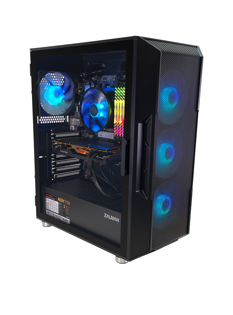 GRI Gaming Desktop | Zalman i3 ARGB Black Case | RTX 4070 12GB | WiFi 6E Built-in |