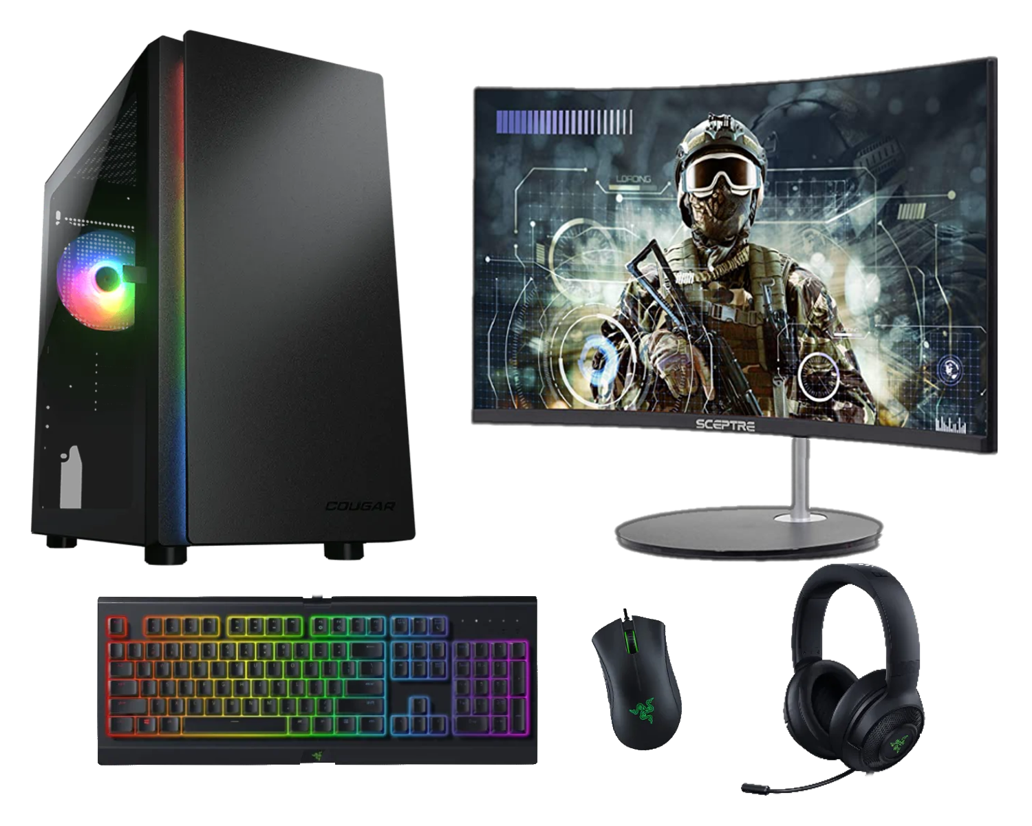 Gaming Computer Bundle / RTX 2060 12GB / Windows 11 Pro / 16GB RGB RAM