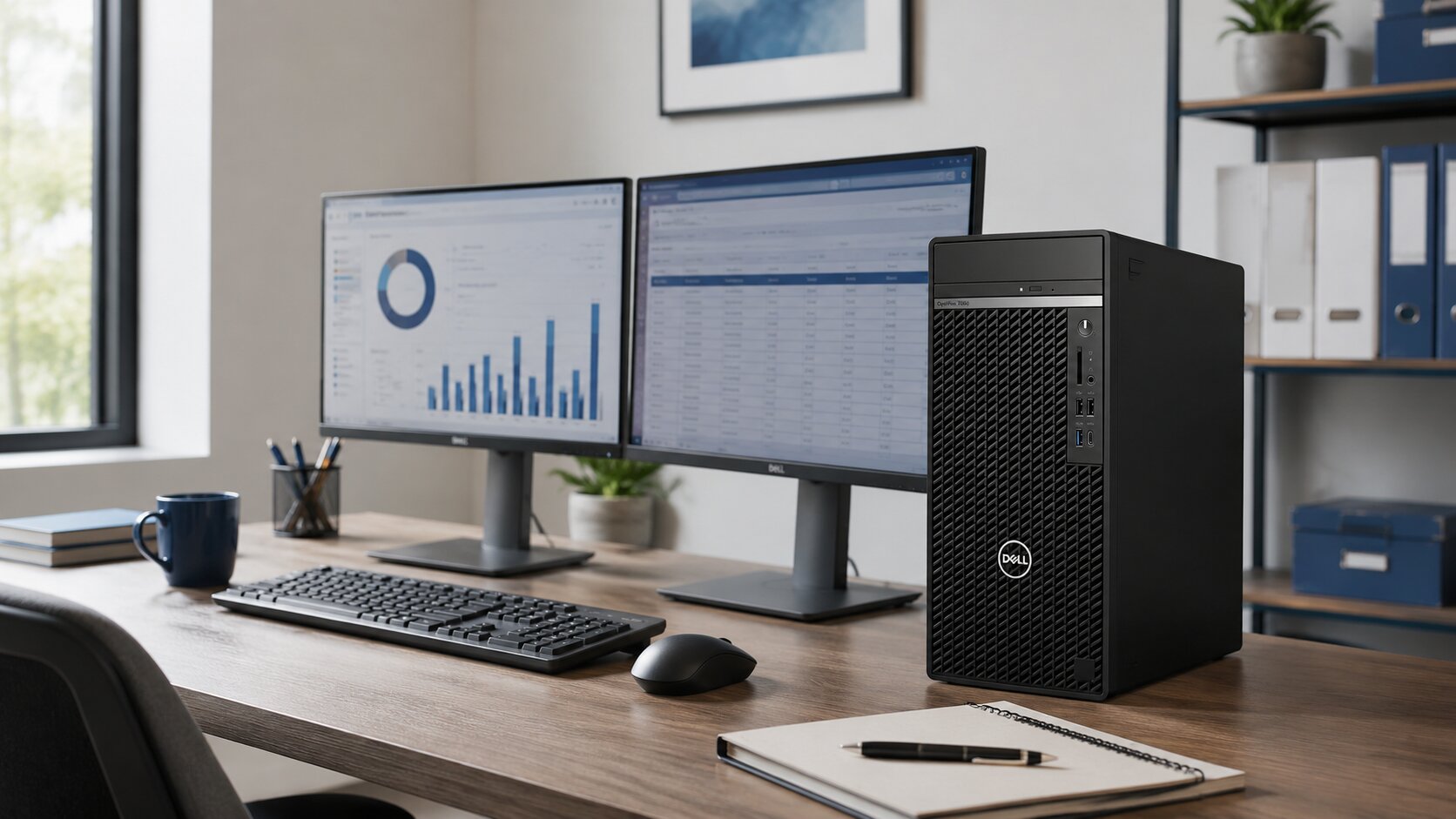 Business-ready refurbished laptops on a workspace desk