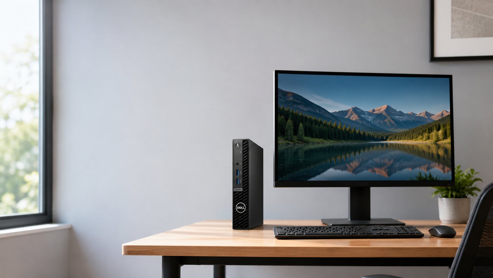 Compact office computer setups